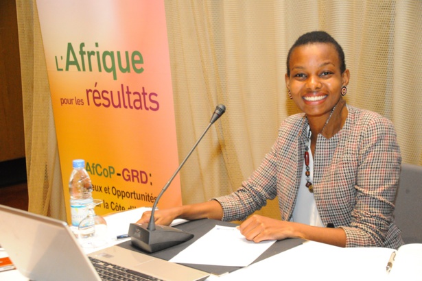 Geraldine Mahoro, chargée de projet de la Communauté africaine de pratiques sur la gestion axée sur les résultats de développement Geraldine Mahoro, chargée de projet de la Communauté africaine de pratiques sur la gestion axée sur les résultats de développement