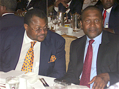 Mike Adenuga avec Aliko Dangote