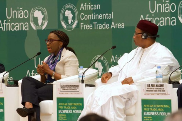 A gauche, Vera Songwe, Secrétaire exécutive de la CEA. A gauche, Vera Songwe, Secrétaire exécutive de la CEA.