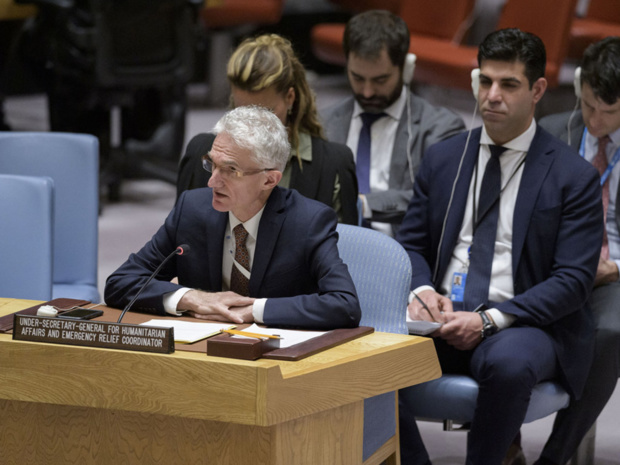 Photo ONU/Manuel Elias Mark Lowcock, chef de l'humanitaire de l'ONU, devant le Conseil de sécurité (archives)