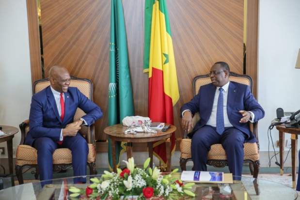 Tony Elumelu à Dakar pour remercier le Président  Macky Sall pour sa participation lors du 5ème Forum de l’entreprenariat de la Fondation éponyme
