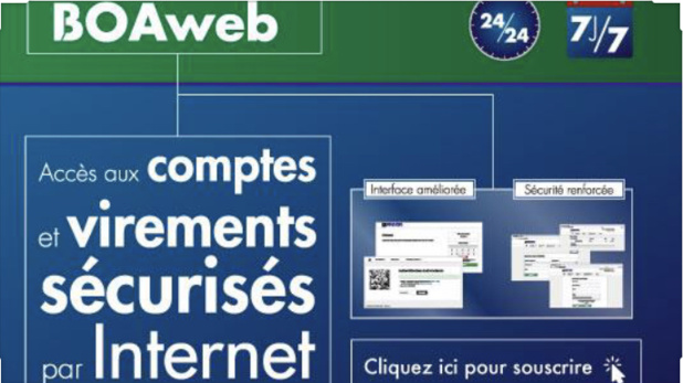 Banques :  lancement de l’application BOAweb
