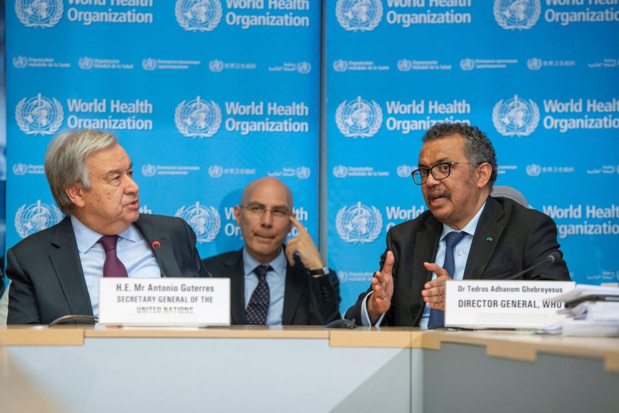 En pleine lutte contre le Covid-19, ce n'est pas le moment de réduire le financement de l'OMS (Guterres)