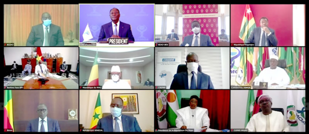 Uemoa : Les chefs d’Etat expriment leur préoccupation face à la propagation rapide du Covid-19 Uemoa : Les chefs d’Etat expriment leur préoccupation face à la propagation rapide du Covid-19