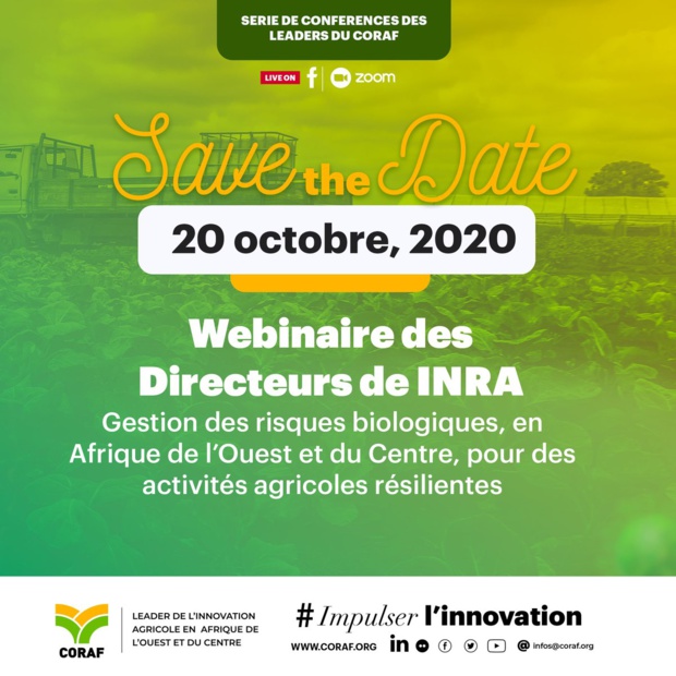 Echanges sur la gestion des risques biologiques au profit d’une agriculture résiliente : Le Coraf réunit les acteurs demain Echanges sur la gestion des risques biologiques au profit d’une agriculture résiliente : Le Coraf réunit les acteurs demain