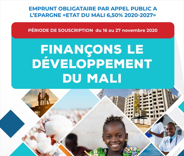 Appel Public à l’Epargne: Le Mali lance un emprunt obligataire de 100 milliards de FCFA sur le marché financier