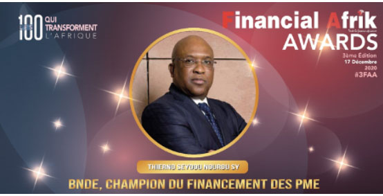 Financial Afrik Awards 2020: Thierno Seydou Nourou Sy, Directeur général de la Bnde « Champion du financement des Pme » Financial Afrik Awards 2020: Thierno Seydou Nourou Sy, Directeur général de la Bnde « Champion du financement des Pme »