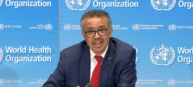 Photo ONU/Evan Schneider Le Directeur général de l'OMS, Tedros Adhanom Ghebreyesus,lors d'un point de presse