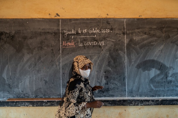 UNICEF/Juan Haro Aminata, enseignante à l'école Hanti Goussou à Niamey, au Niger. UNICEF/Juan Haro Aminata, enseignante à l'école Hanti Goussou à Niamey, au Niger.