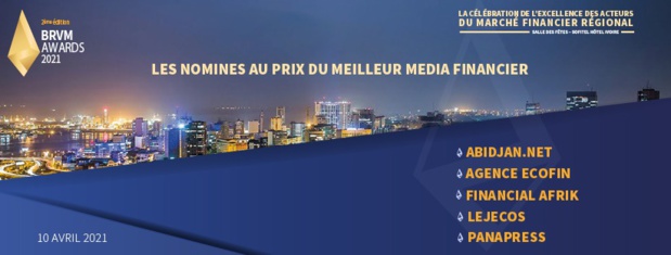 Nominés des Brvm Awards 2021 : Lejecos parmi les meilleurs médias financiers Nominés des Brvm Awards 2021 : Lejecos parmi les meilleurs médias financiers