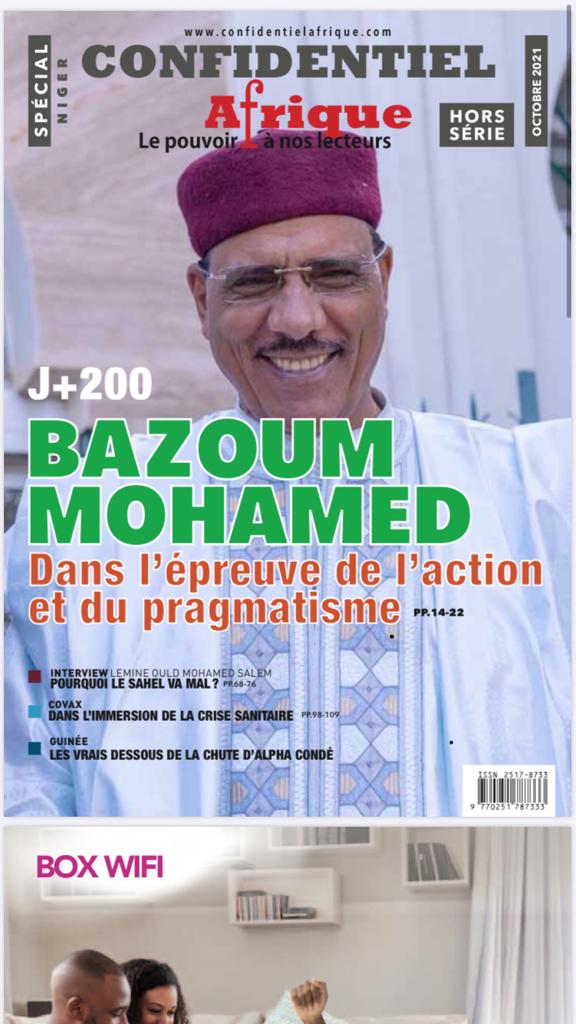 Nouveau numéro du magazine Hors-série du journal Confidentiel Afrique -NIGER : 200 Jours dans l’ ACTION et le  PRAGMATISME pour le successeur de ISSOUFOU Mahamadou