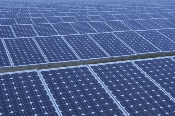 Vue d'une centrale solaire photovoltaique