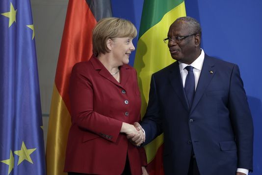 Angela Merkel aux côtés du président malien, Ibrahim Boubacar Keïta Angela Merkel aux côtés du président malien, Ibrahim Boubacar Keïta