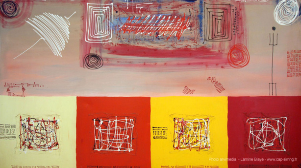 La BICIS abrite du 27 novembre au 10 décembre 2014 l’exposition «Rétroviseur» de l’artiste-peintre sénégalais Ibou Diouf