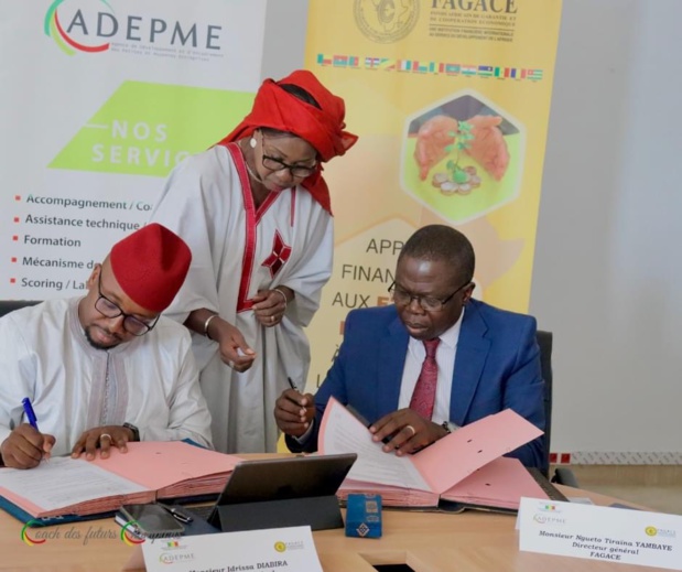 Financement des Pme sénégalaises : L’Adepme et le Fagace signent une convention de partenariat Financement des Pme sénégalaises : L’Adepme et le Fagace signent une convention de partenariat