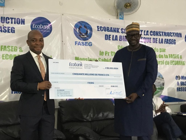 Enseignement supérieur : Ecobank Sénégal accompagne la Faseg pour la construction d’une bibliothèque