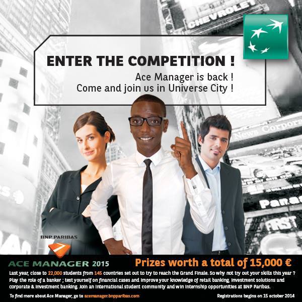 Banque : BNP Paribas lance la 7ème édition du jeu-concours «Ace Manager» Banque : BNP Paribas lance la 7ème édition du jeu-concours «Ace Manager»