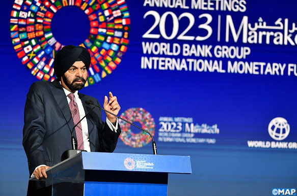 Ajay Banga pointe les missions de la Banque Mondiale face au réchauffement climatique à Marrakech, et revient sur leur importance Ajay Banga pointe les missions de la Banque Mondiale face au réchauffement climatique à Marrakech, et revient sur leur importance