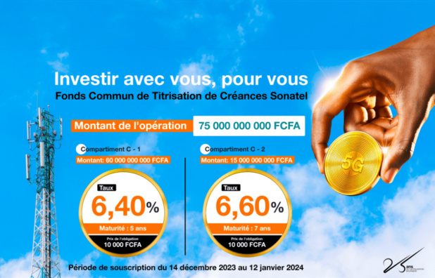 Titrisation des créances de Sonatel : L’opération sursouscrite à hauteur de 102,17% Titrisation des créances de Sonatel : L’opération sursouscrite à hauteur de 102,17%