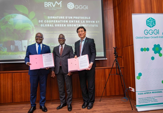 Facilitation d’émission d’obligations vertes, sociales et durables : La Brvm signe un partenariat avec le Gggi
