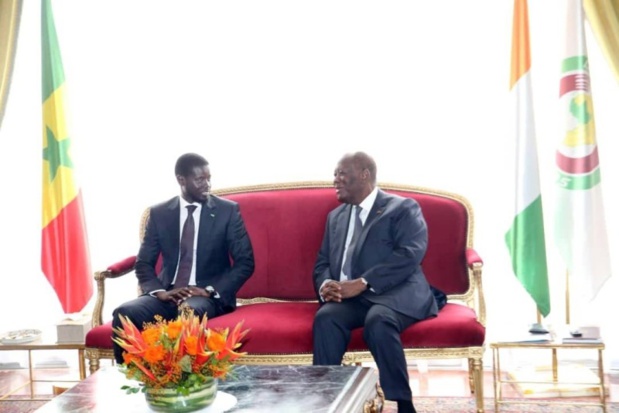 Sénégal-Côte d’Ivoire :  Les présidents Faye et Ouattara pour le renforcement de la coopération
