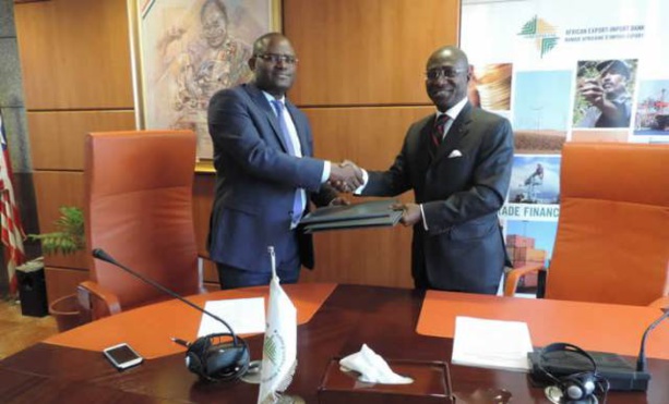 Denys Denya ,à droite, vice-président exécutif de la Banque Africaine d’Import-Export Denys Denya ,à droite, vice-président exécutif de la Banque Africaine d’Import-Export