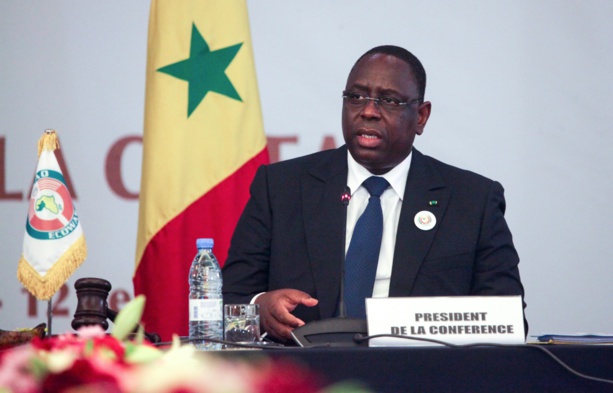 Macky Sall, Président de la république du Sénégal et président en exercice de la Cedeao