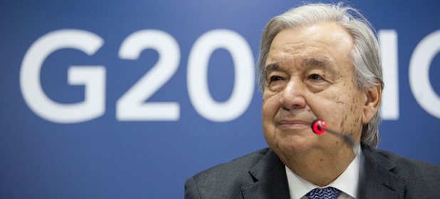 Guterres exhorte le G20 à prendre l’initiative sur la paix, le climat et d’autres défis mondiaux Guterres exhorte le G20 à prendre l’initiative sur la paix, le climat et d’autres défis mondiaux