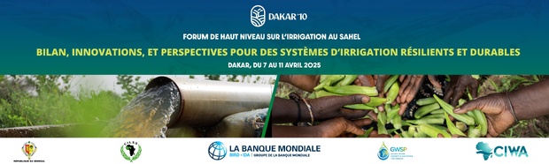 Développement de l’irrigation au Sahel : Un forum régional prévu du 7 au 11 avril prochain à Dakar Développement de l’irrigation au Sahel : Un forum régional prévu du 7 au 11 avril prochain à Dakar