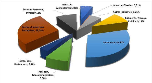 Sénégal : Les unités commerciales restent prédominantes avec 30,44% du tissu économique en 2023 Sénégal : Les unités commerciales restent prédominantes avec 30,44% du tissu économique en 2023