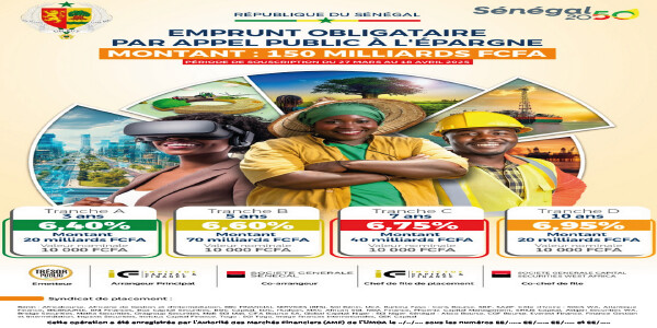 BRVM : La première cotation de 4 emprunts obligataires de plus de 416 milliards de l’Etat du Sénégal fixée au 17 juillet 2025.  