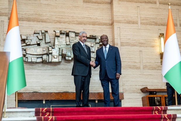 Banque africaine de développement : Le président Sidi Ould Tah, rend une visite de courtoisie au président ivoirien