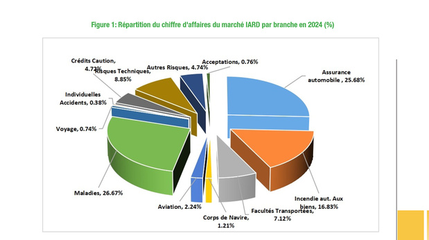 Sénégal : La garantie « Accidents corporels » et l’assurance automobile, le duo de tête du palmarès du portefeuille IARD   en 2024