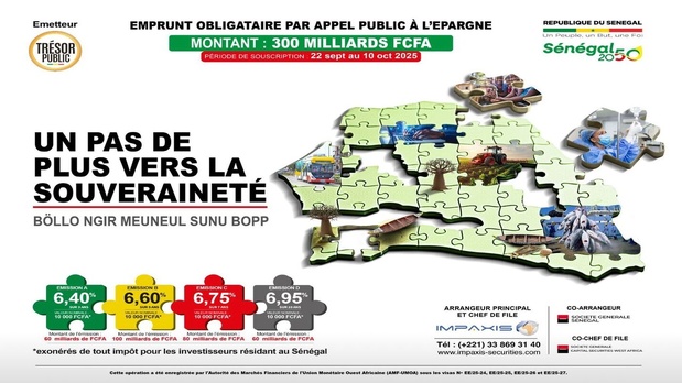 BRVM : La première cotation de quatre emprunts obligataires de plus de 454 milliards de l’Etat du Sénégal fixée au 9 décembre 2025. BRVM : La première cotation de quatre emprunts obligataires de plus de 454 milliards de l’Etat du Sénégal fixée au 9 décembre 2025.