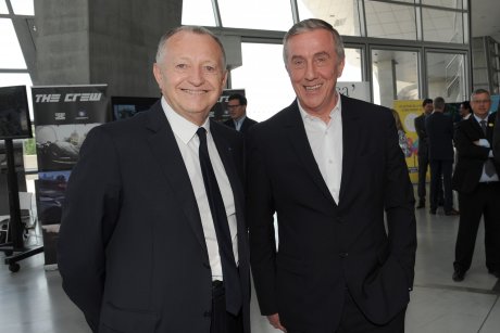 Jean Michel Aulas, Pdg du groupe et Patrick Bertrand, directeur général de Cegid Jean Michel Aulas, Pdg du groupe et Patrick Bertrand, directeur général de Cegid