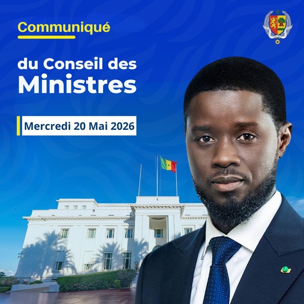 Communiqué du Conseil des ministres du 20 mai 2026 Communiqué du Conseil des ministres du 20 mai 2026