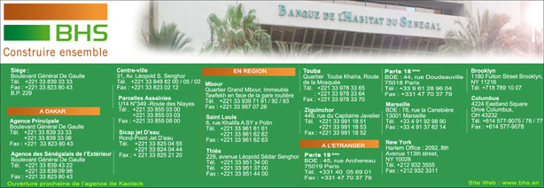 Banque de l'habitat du Sénégal : Changement dans le tour de table Banque de l'habitat du Sénégal : Changement dans le tour de table
