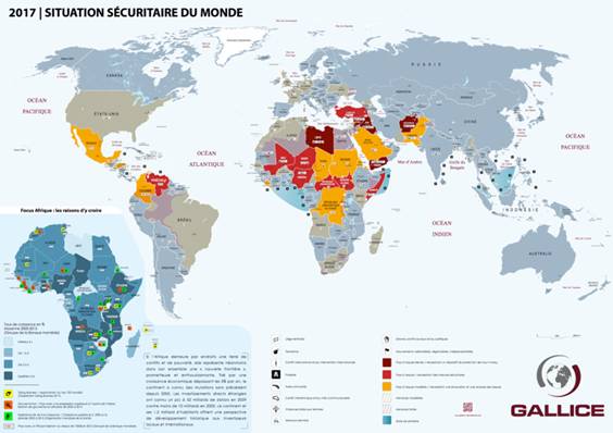 La carte des risques 2017:La France, la Belgique, l’Allemagne et le Royaume-Uni, des zones à risques