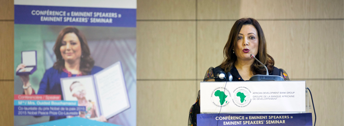Coopération interafricaine : À Abidjan, la Tunisienne Ouided Bouchamaoui se pose en avocate de l’intégration