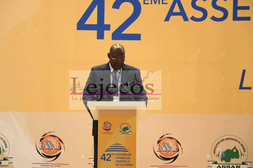 Adama Ndiaye,Président de la Fédération des sociétés d’assurances de droit national africain ( FANAF) visiblement très satisfait