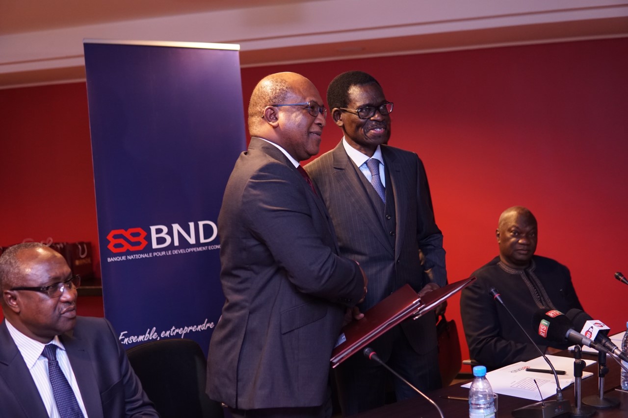 Thierno Seydou Nourou SY Directeur général de la BNDE et Christian Adovelande Président de la BOAD