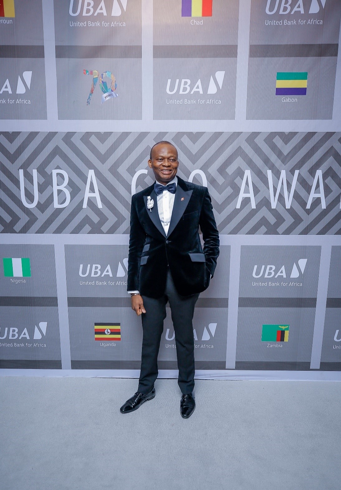 M. Kennedy Uzoka, DG du Groupe UBA, lors  de la soirée spéciale ‘UBA CEO Awards’ marquant le 70e anniversaire de la Banque à Lagos le 27 avril.