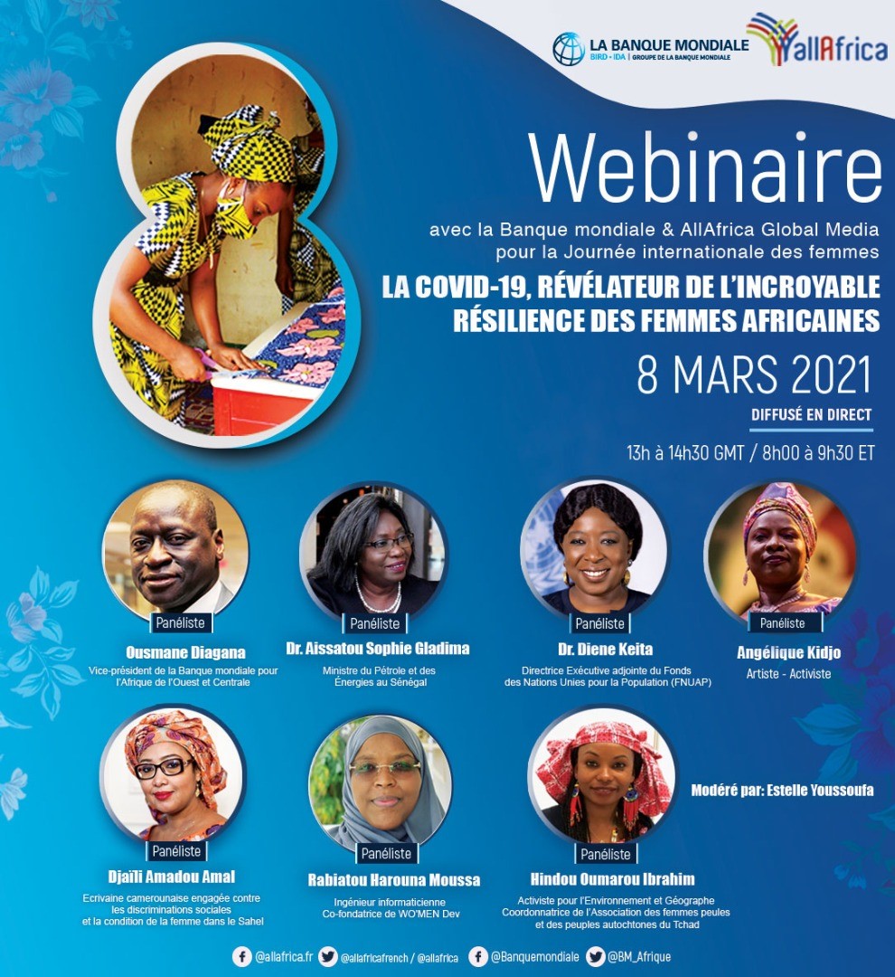 Journée internationale de la femme :  La Banque mondiale et All Africa Global Media célèbrent la résilience des femmes