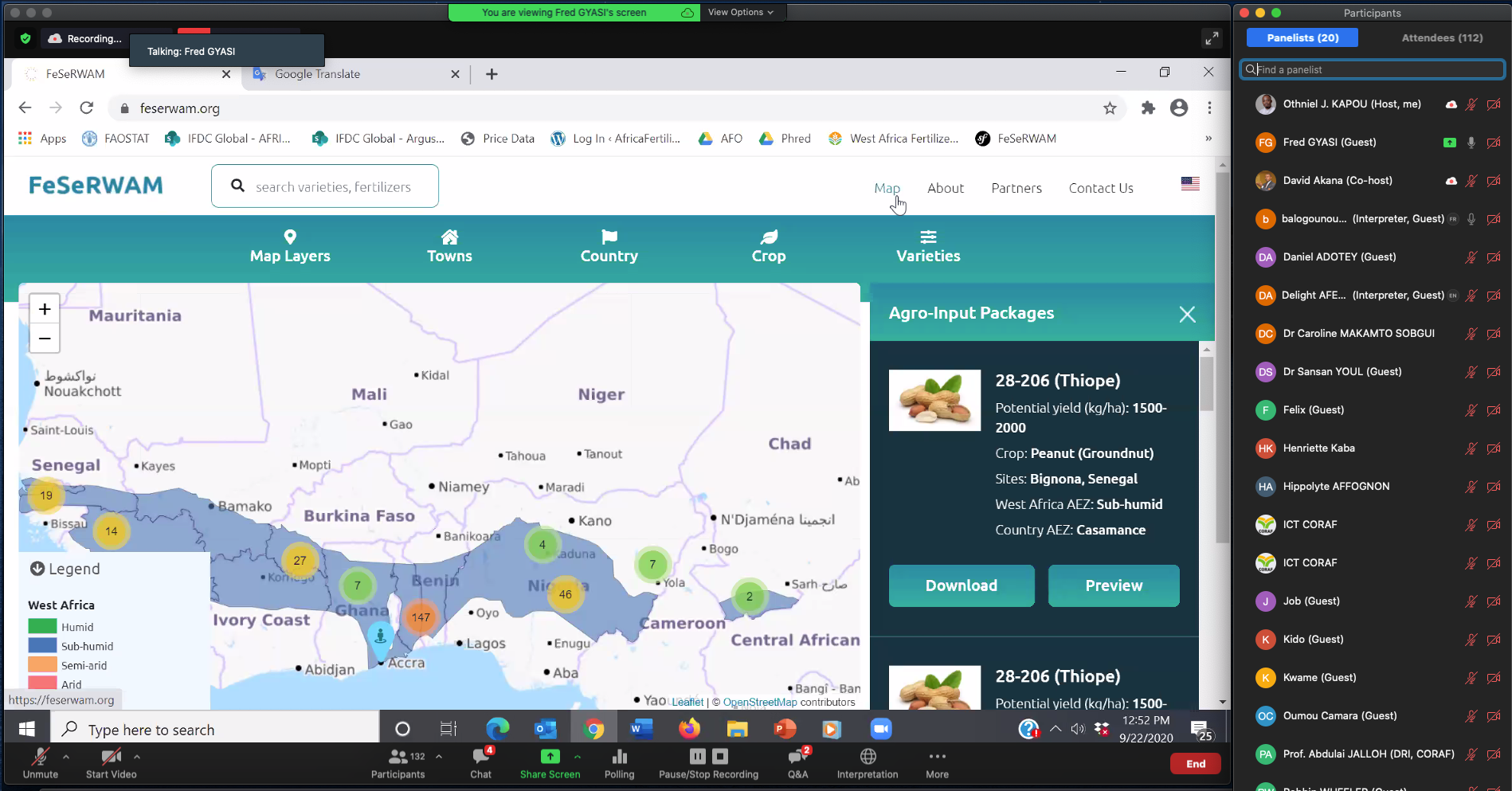 Diffusion d’informations et de recommandations dans le domaine agricole : Le Coraf met en place la plateforme FeSeRWAM