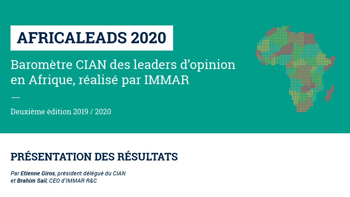 Appréciation du partenariat entre l’Afrique et les puissances étrangères : Les Etats anglo-saxons et l’Allemagne ont la meilleure image auprès des leaders d’opinion africains