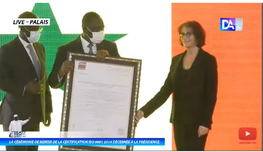 Présidence de la République : La Direction des moyens généraux reçoit la certification ISO 9001 - 2015