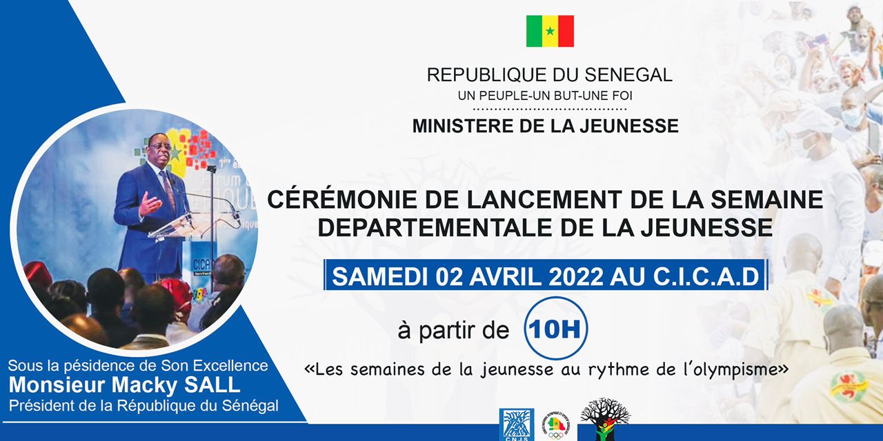 Semaine départementale de la jeunesse : La cérémonie officielle sera présidée par Macky Sall le 2 avril prochain