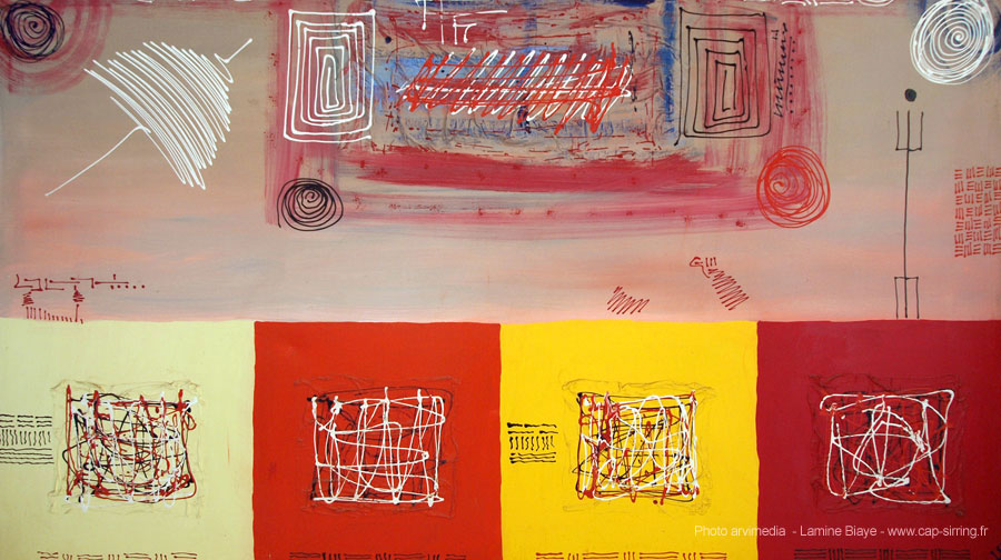 La BICIS abrite du 27 novembre au 10 décembre 2014 l’exposition «Rétroviseur» de l’artiste-peintre sénégalais Ibou Diouf