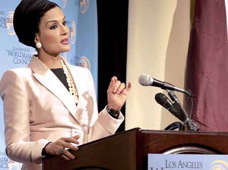 Cheikha Moza bint Nasser est présidente de la Fondation du Qatar pour l’éducation