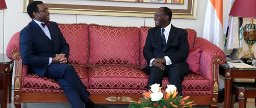 BAD: Alassane Ouattara reçoit Akinwumi Adesina BAD: Alassane Ouattara reçoit Akinwumi Adesina